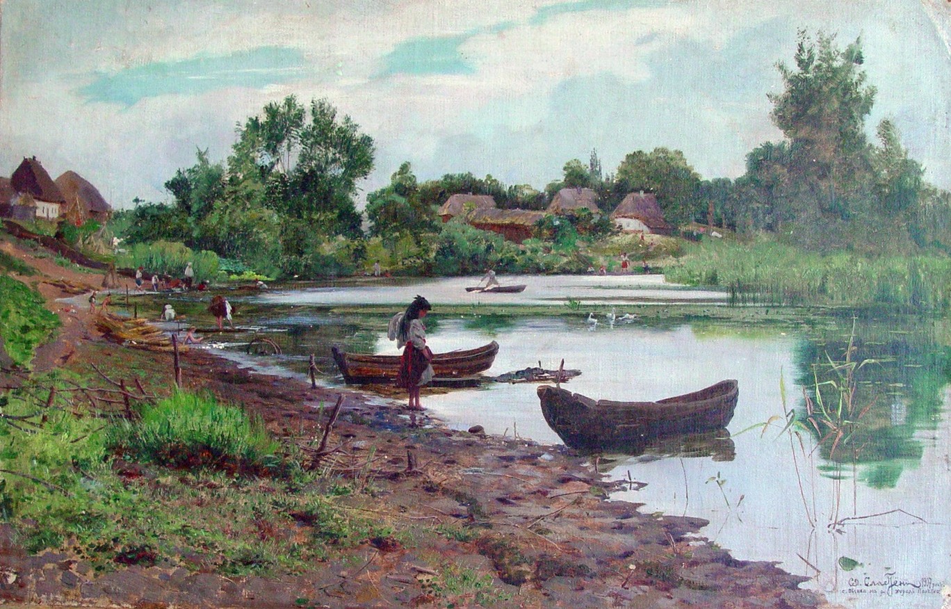 Опанас Сластіон — "На річці Хорол, село Білики Полтавської губернїї", 1907